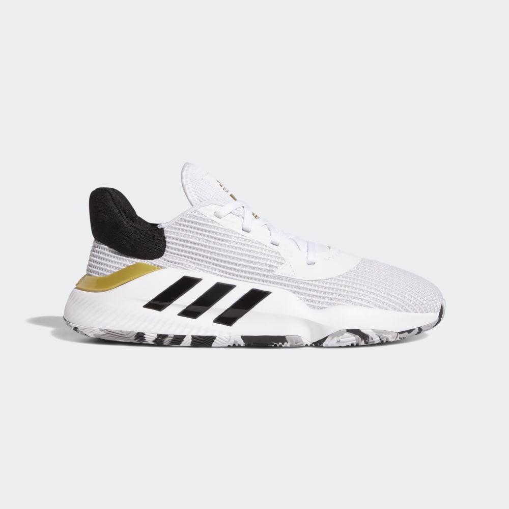 Adidasi Baschet Adidas Pro Bounce 2019 Josi Barbati Romania - Albi/Negrii/Aurii Metal EF0472